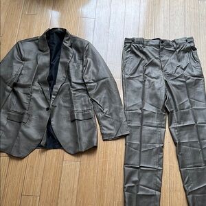 Men's Charcoal/Brown Suit Set